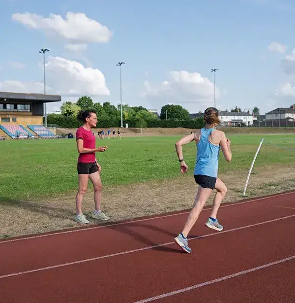 Jo Wilkinson coaching at the track 2