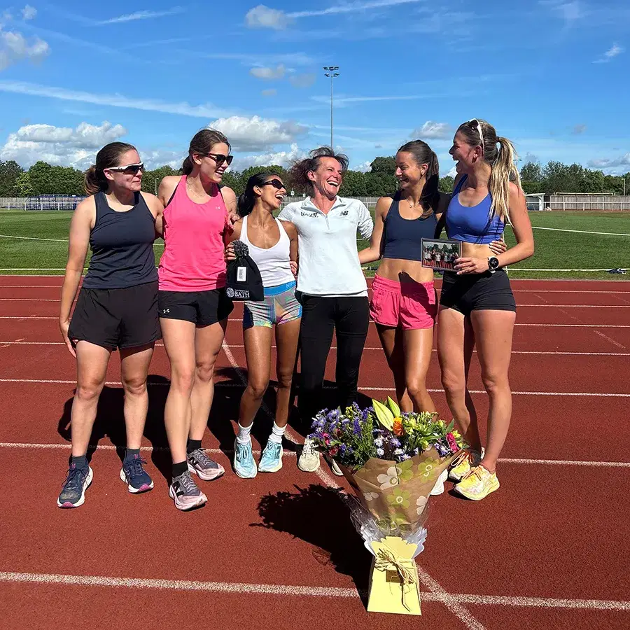 Jo on track with students